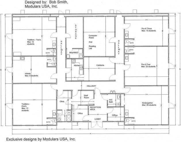 child care center floor plan Brightwheel large daycare floor plans_Modulars USA