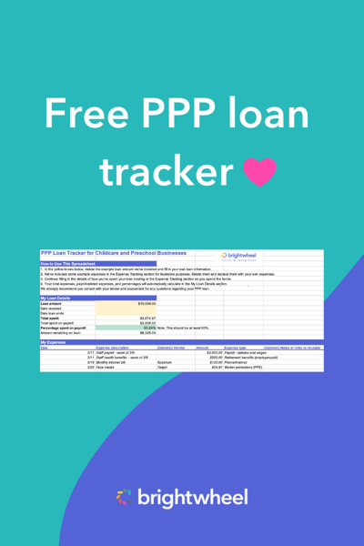 Download our free PPP loan tracker - brightwheel