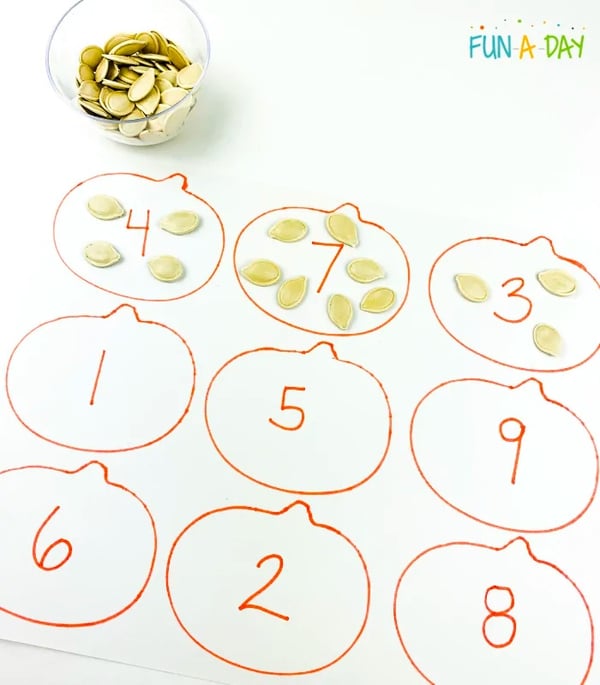 pumpkin seed counting activity template