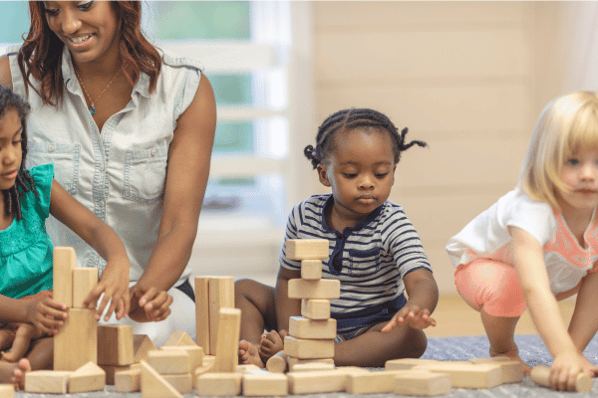 Questions in block play can increase your child's vocabulary