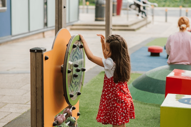 young girl at playground