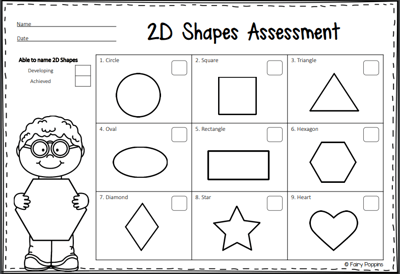 preschool shapes assessment 