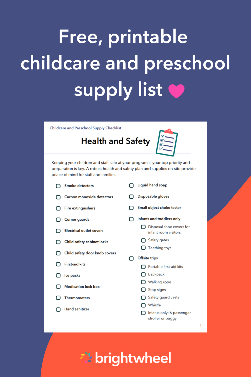 Download our free Childcare and Preschool Supply List Template - brightwheel