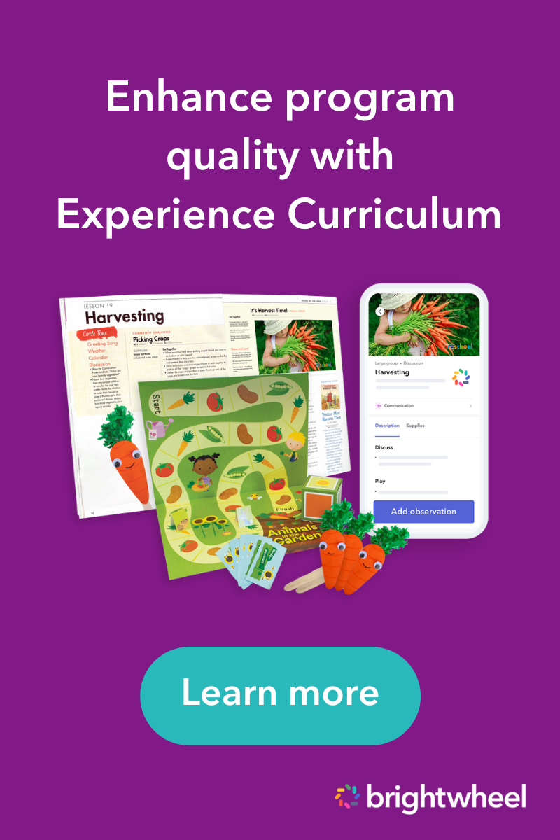 Upgrade to Experience Curriculum, now in brightwheel!