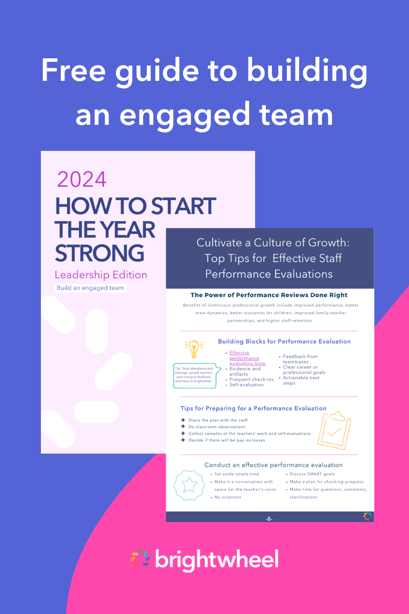 Download the free guide to building an engaged team - brightwheel