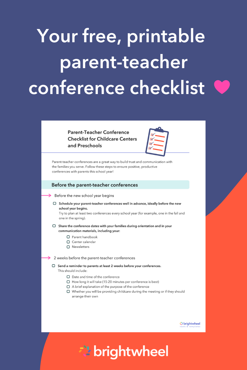 Download our free Parent-Teacher Conference Checklist
