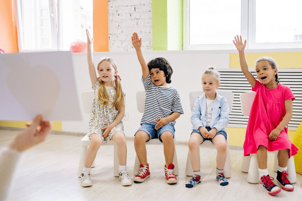 preschool children in classroom