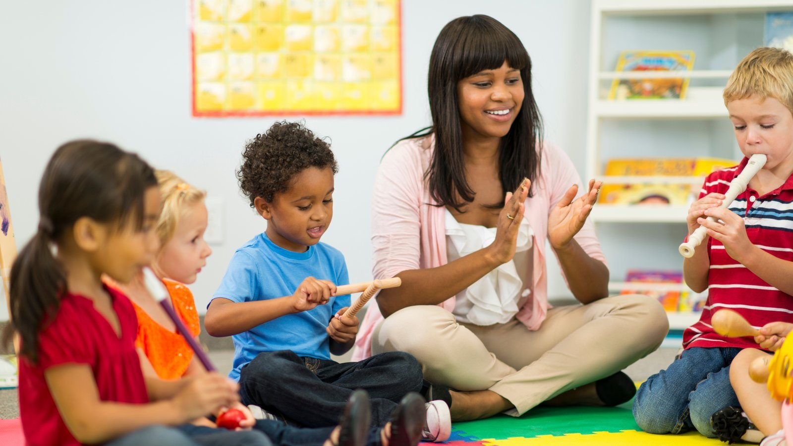 children at preschool